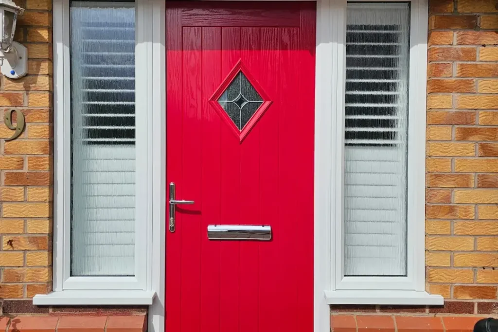 Ruby Red Rustic Renown Comp Door
